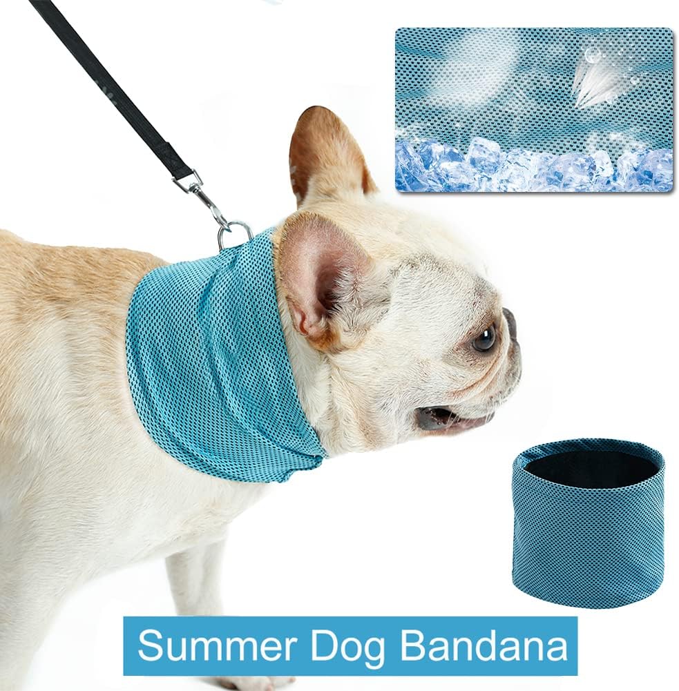 Dog Cooling Bandana - Medium - Blue