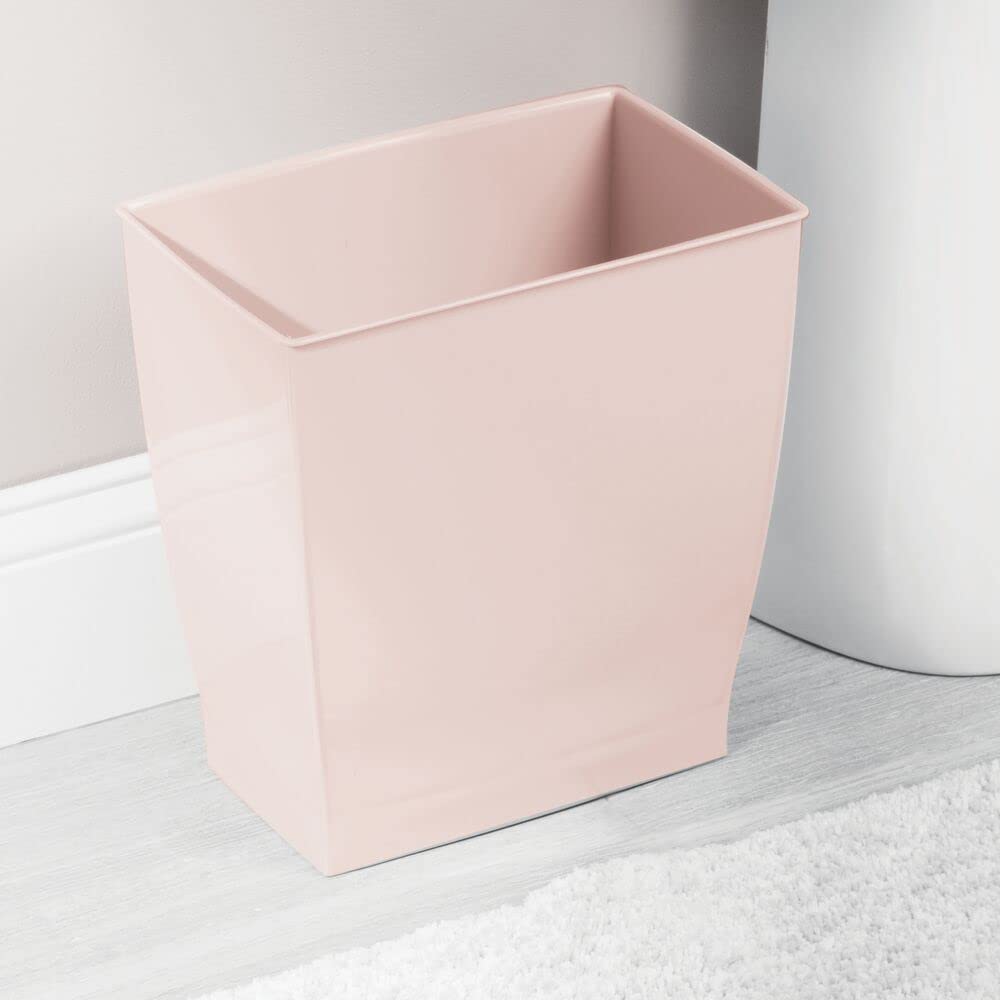 2 Pack Wastepaper Bin - Light Pink - 2.5L