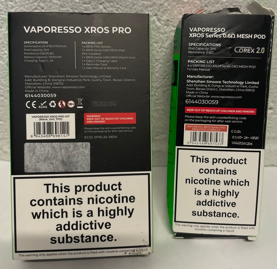 VAPORESSO XROS PRO Vaping Kit 30W & 4 Mesh Pod Pack