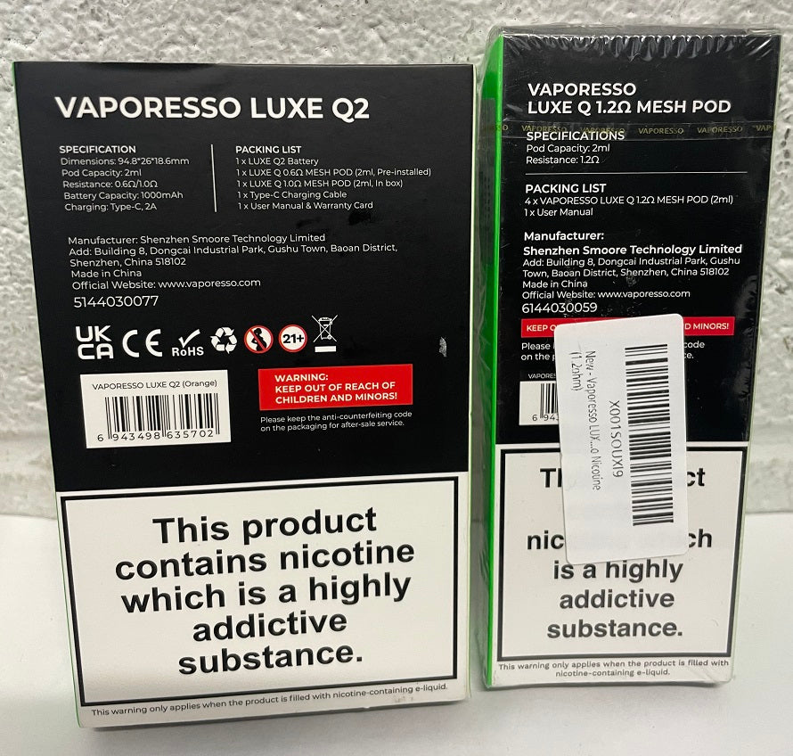 VAPORESSO LUXE Q2 Vaping Kit & 4 Mesh Pod Pack