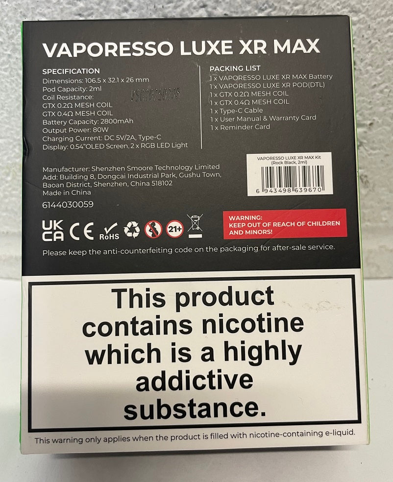VAPORESSO LUXE XR Vaping Kit 80W (Refurbished)