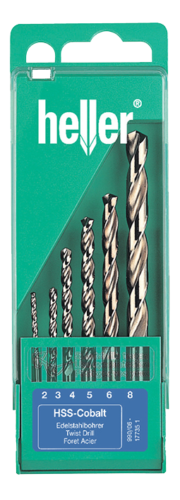 Heller 6 Piece HSS Cobalt Metal Drill Bit Set