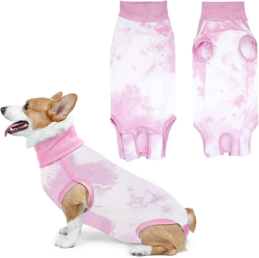 Dog Surgery Recovery Suit - Pink