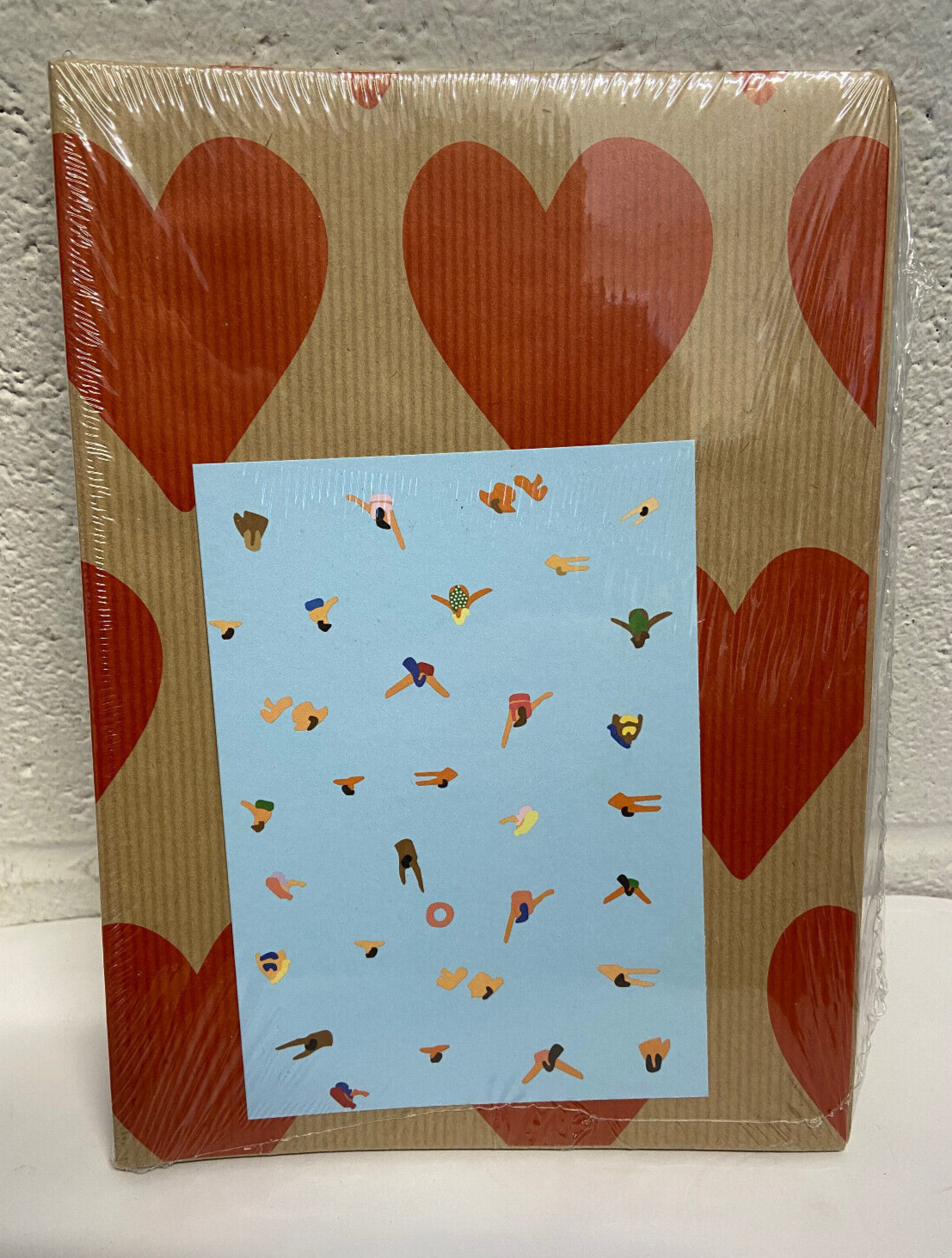 Red Heart Kraft Brown Wrapping Paper 6 Sheets 50x70cm