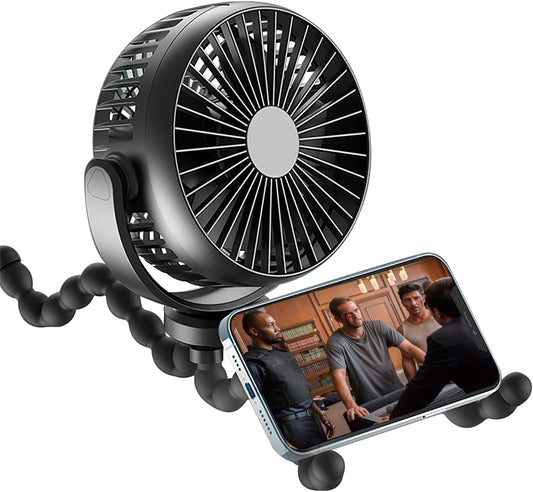 Portable Mini Fan with Flexible Tripod Stand Legs