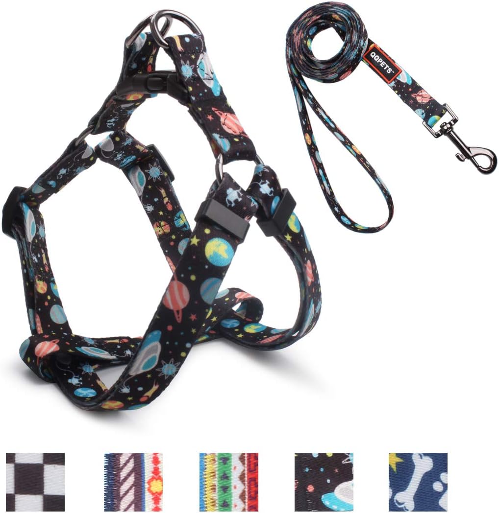 Planet & Star Dog Harness & Lead Set Size Large