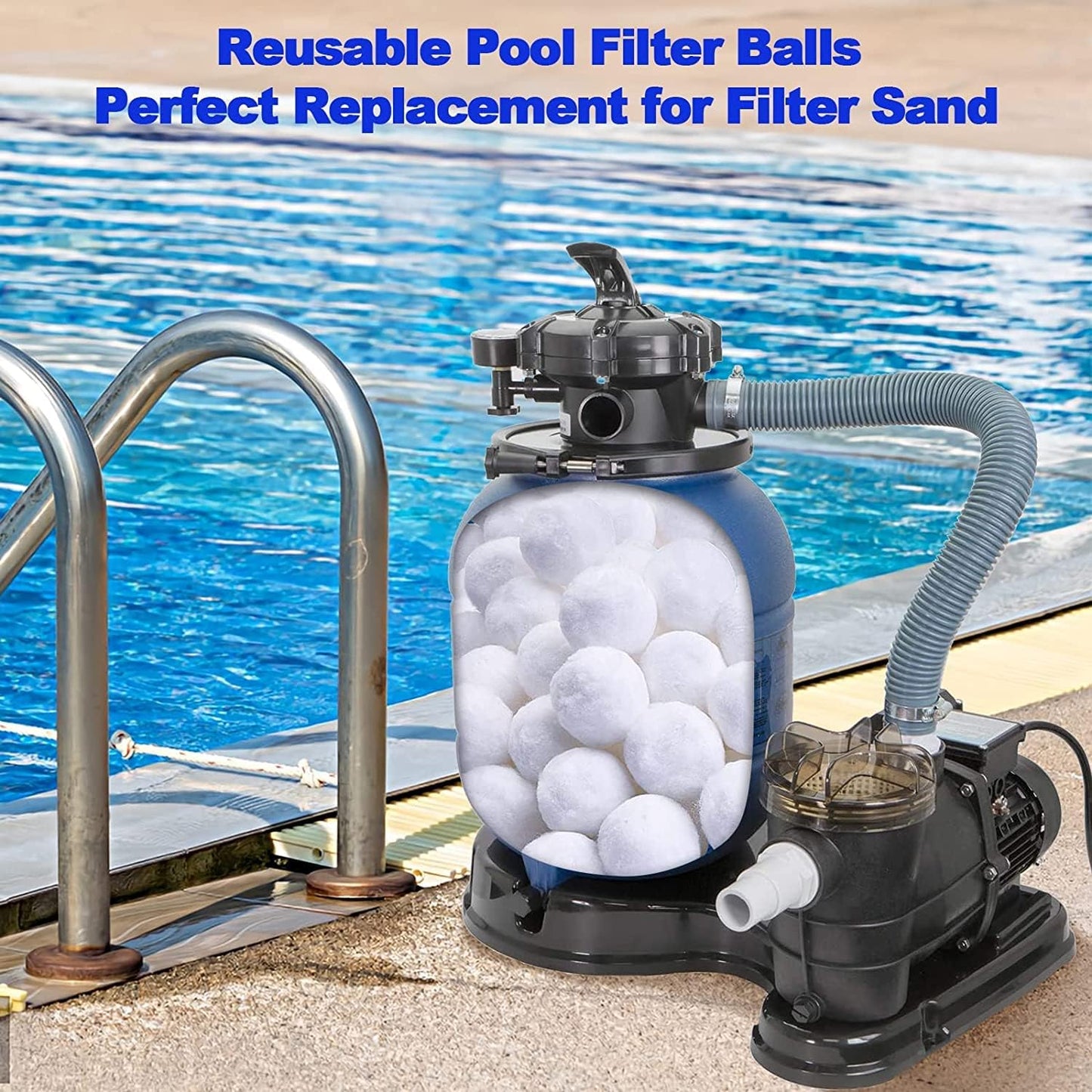 DK177 Pool Filter Balls 1600g - Eco-Friendly Filter Media Sand Alternative