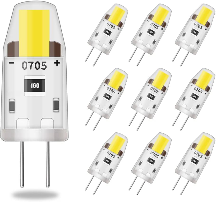 10x LED G4 Dimmable Bulb 2W 95LM Cool White Light 360° Beam Angle 2 Pin DC 12v