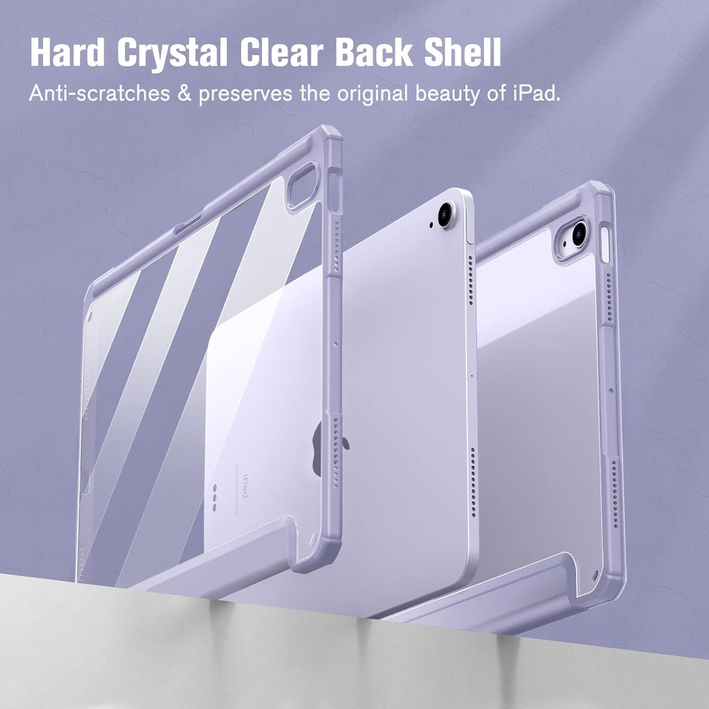 Lilac Purple Hybrid Case Compatible with iPad Air 5th & 4th Gen 2020-2022 10.9"