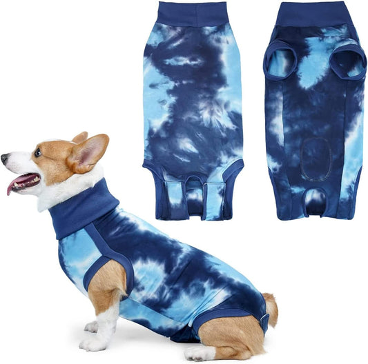 Dog Surgery Recovery Suit - Blue