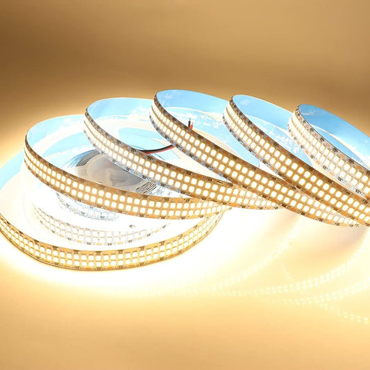 5M Double Row Warm White 24V 2400 LED Flexible Strip Tape Light