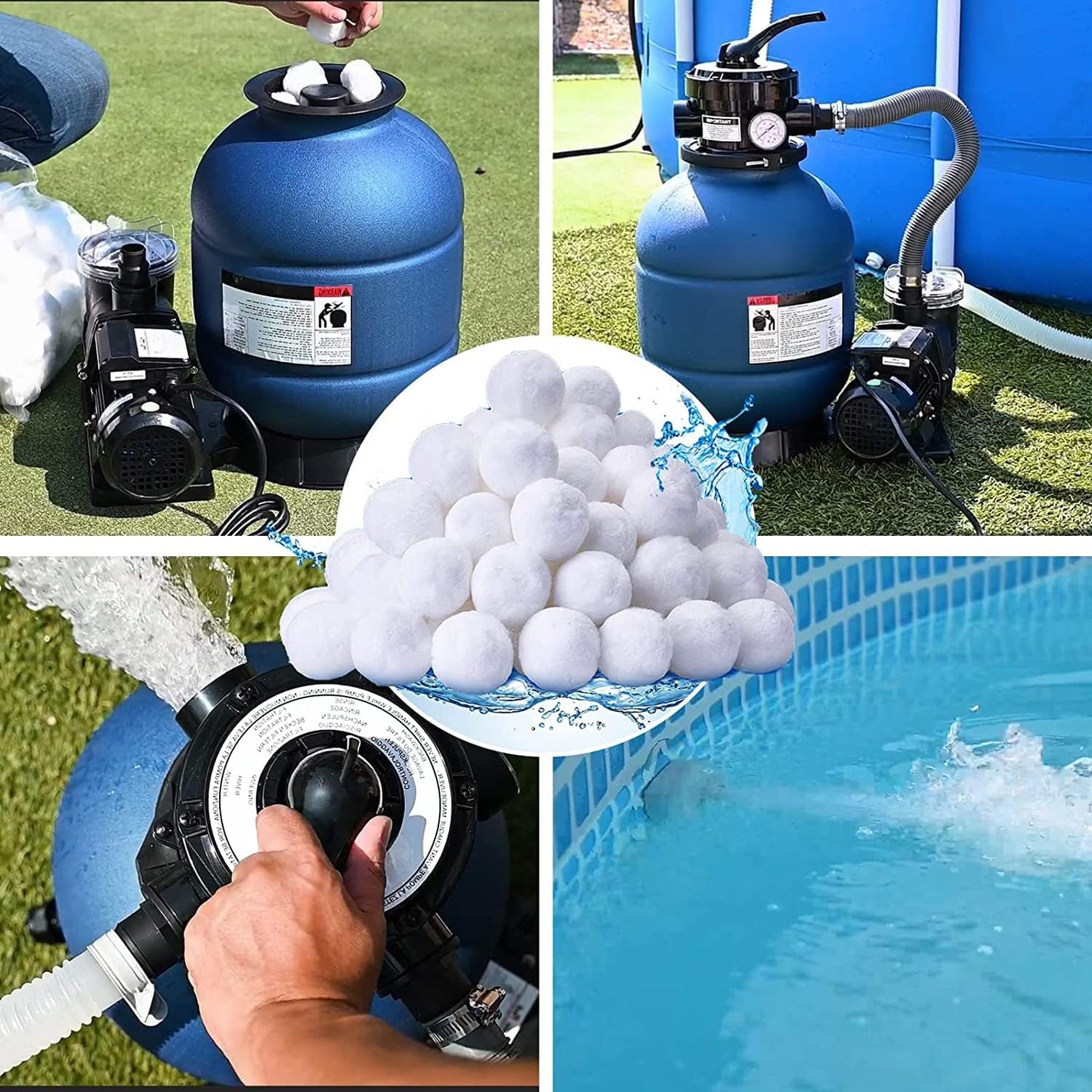 DK177 Pool Filter Balls 1600g - Eco-Friendly Filter Media Sand Alternative