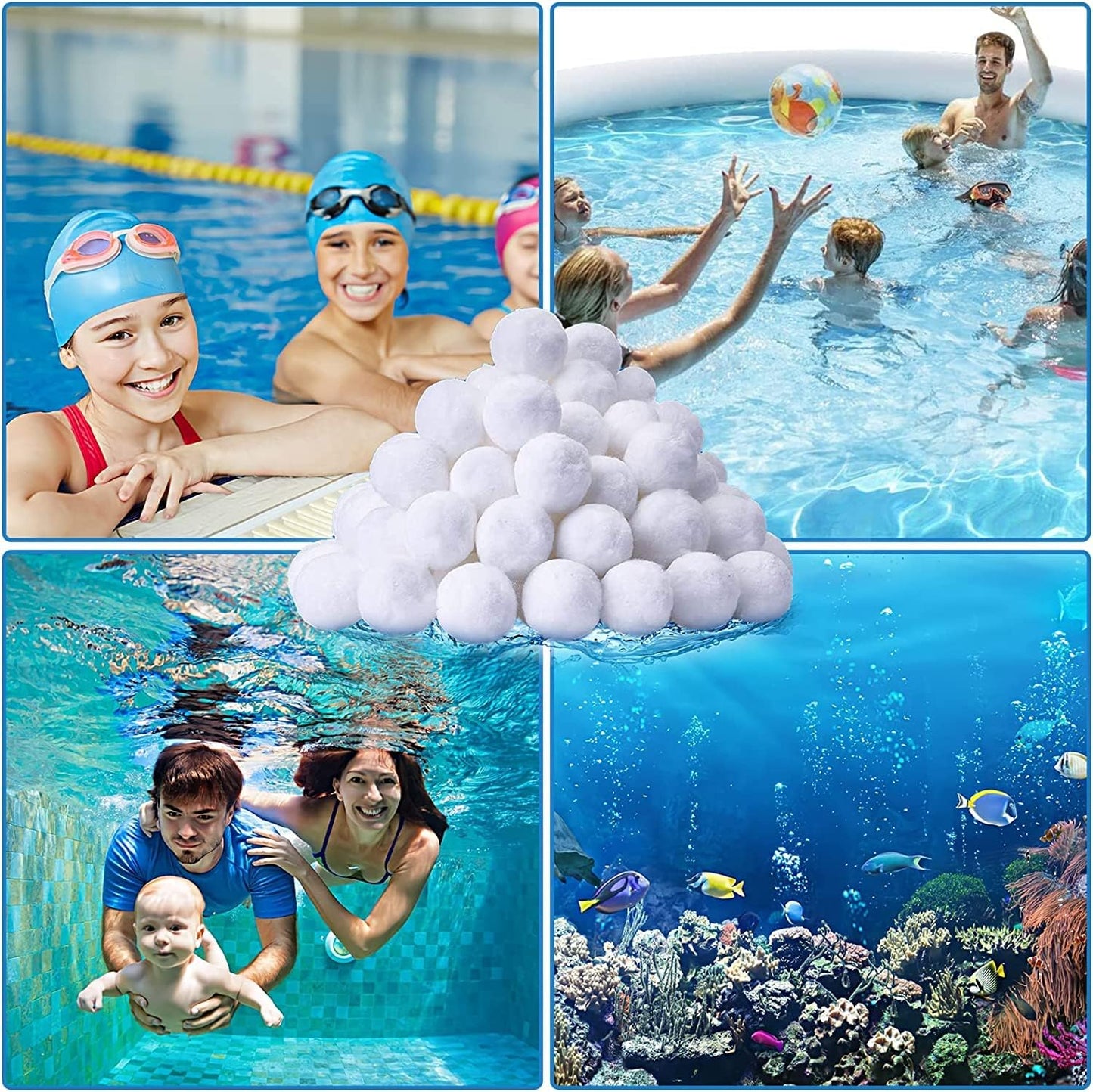 DK177 Pool Filter Balls 1600g - Eco-Friendly Filter Media Sand Alternative