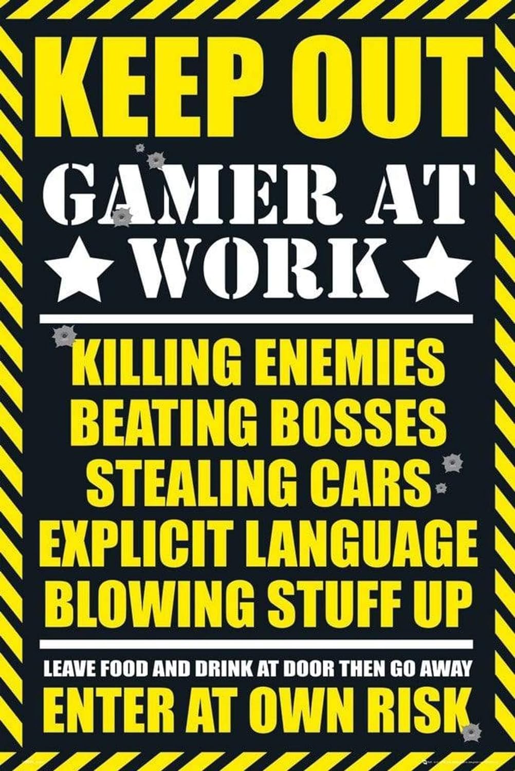 Gaming Keep Out Gamer Maxi Poster Print 61x91.5cm