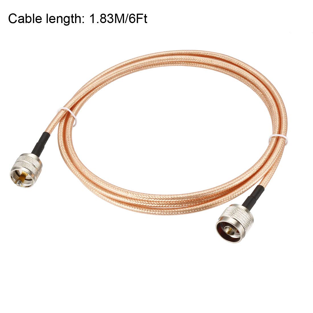 1.83M UHF (PL259) Male to N-Type Male Antenna Cable RG400 Coax Cable 6Ft Pink