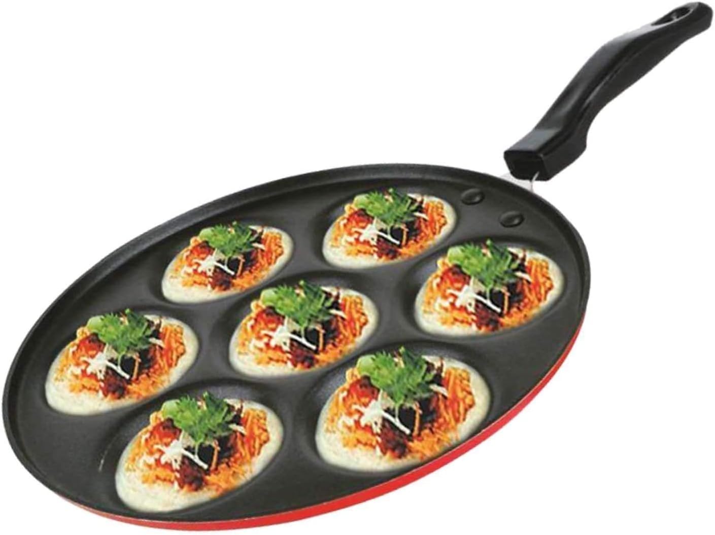 Non-Stick 7 Cavity Frying Pan With Handle