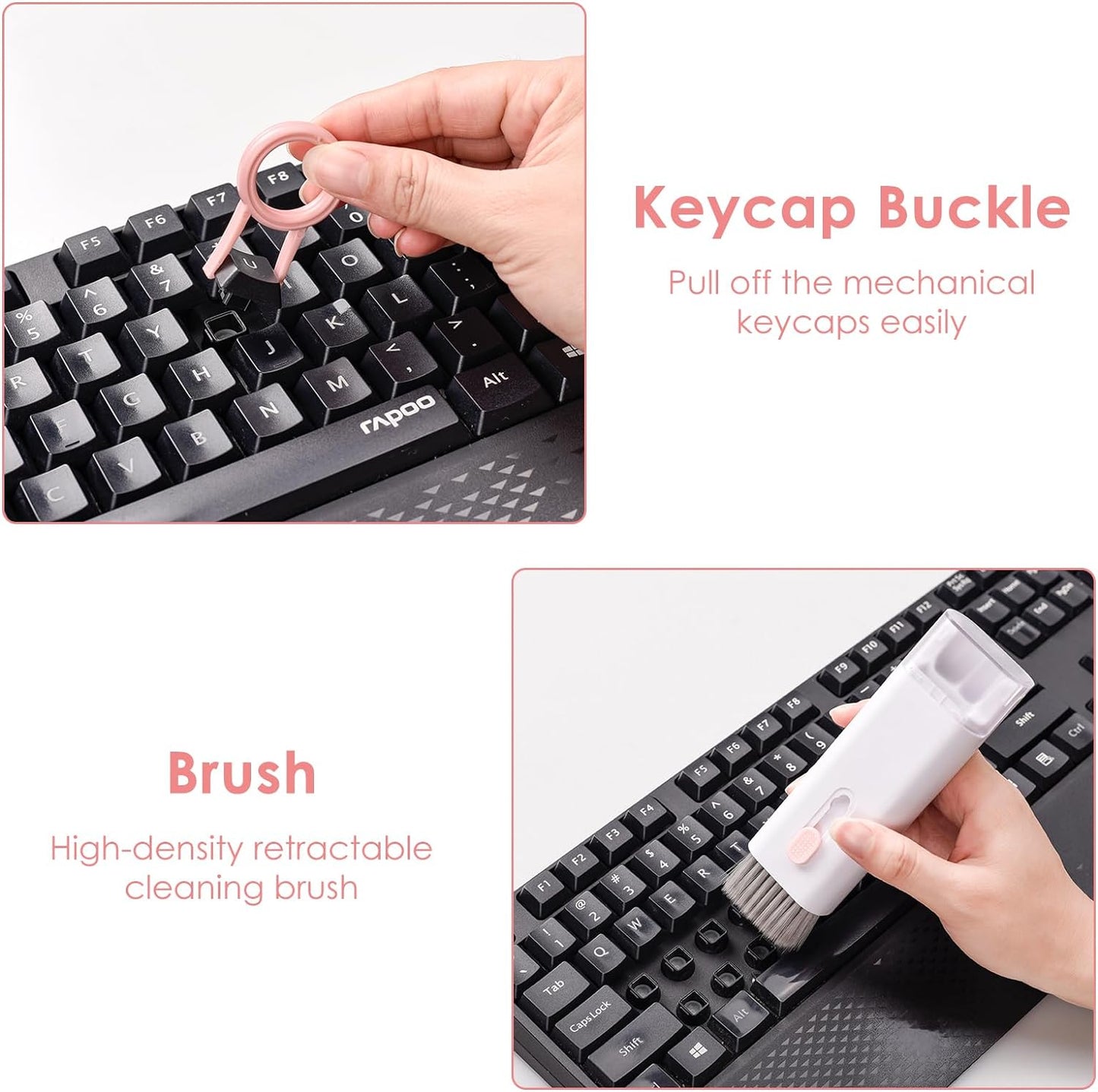 7 in 1 Cleaning Brush Airpod Keyboard Electronics Cleaning Kit - Pink