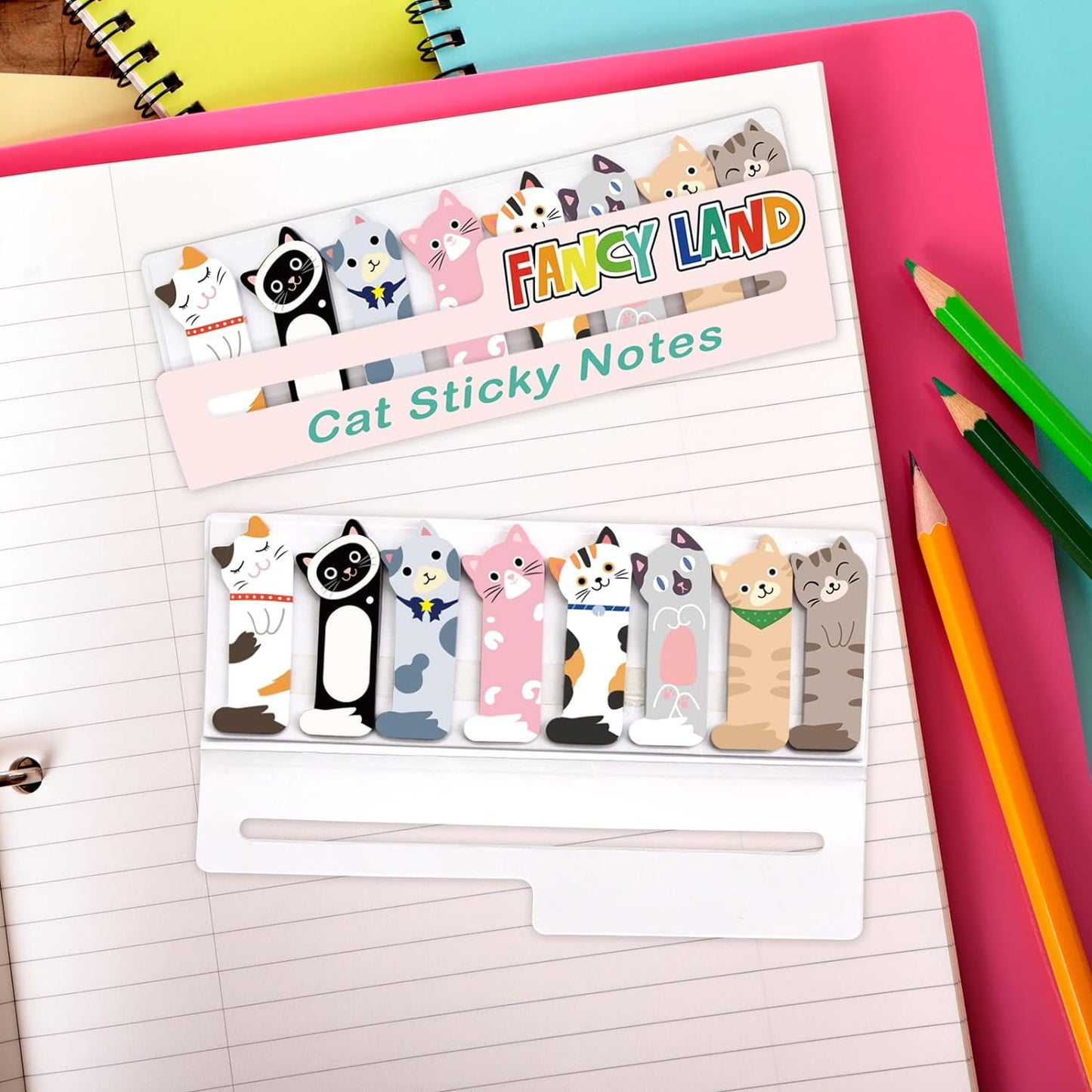 720x Cute Cat Sticky Notes in 8 Designs