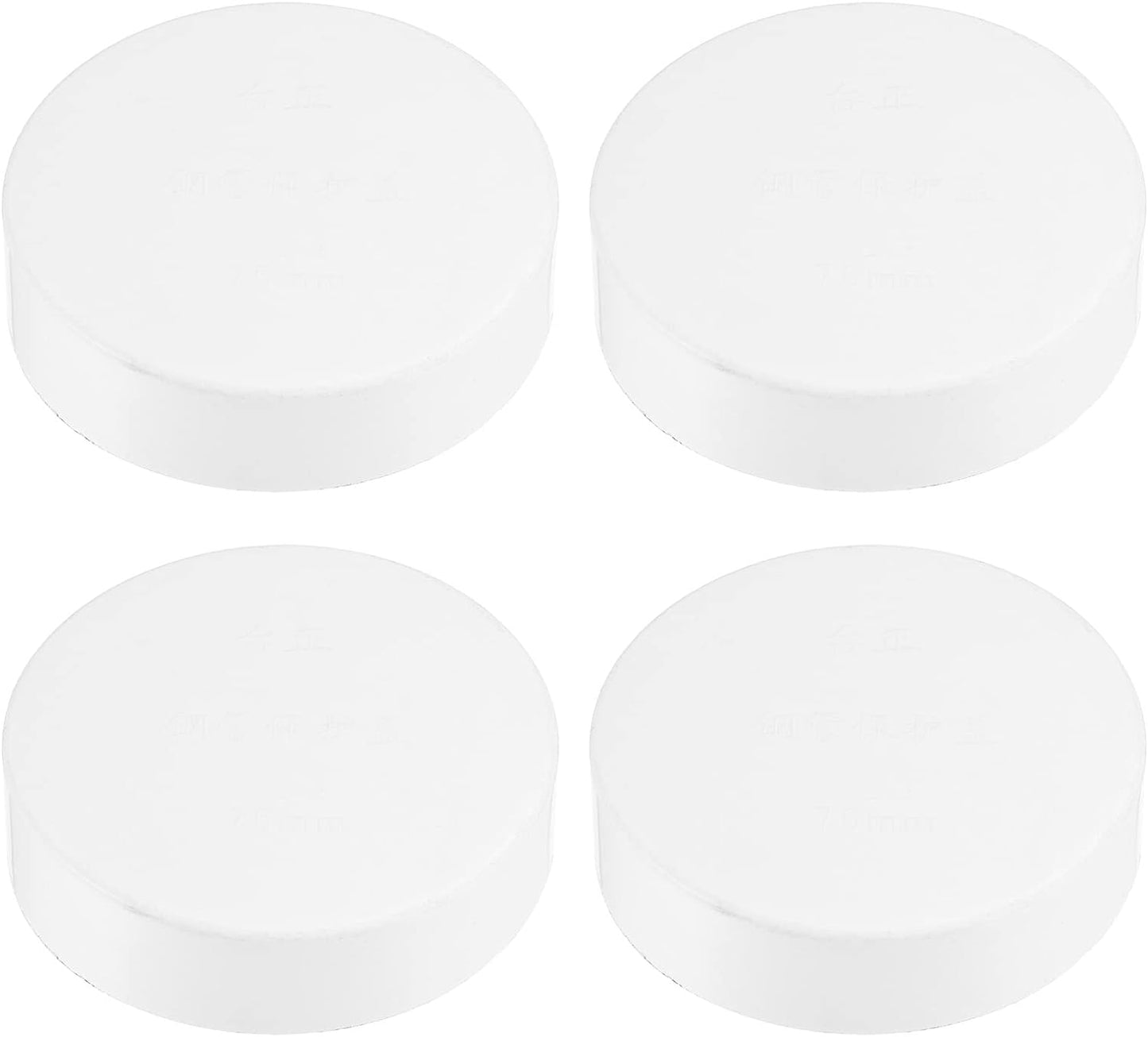 4 Pack 3" PVC Pipe End Cap Fitting 76mm White