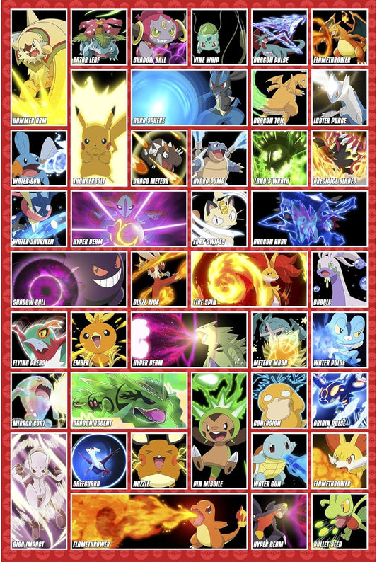 Pokémon Moves Maxi Poster Print 61x91.5cm