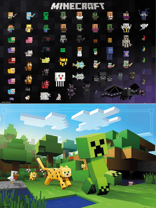 2x Minecraft Maxi Posters 61x91.5cm