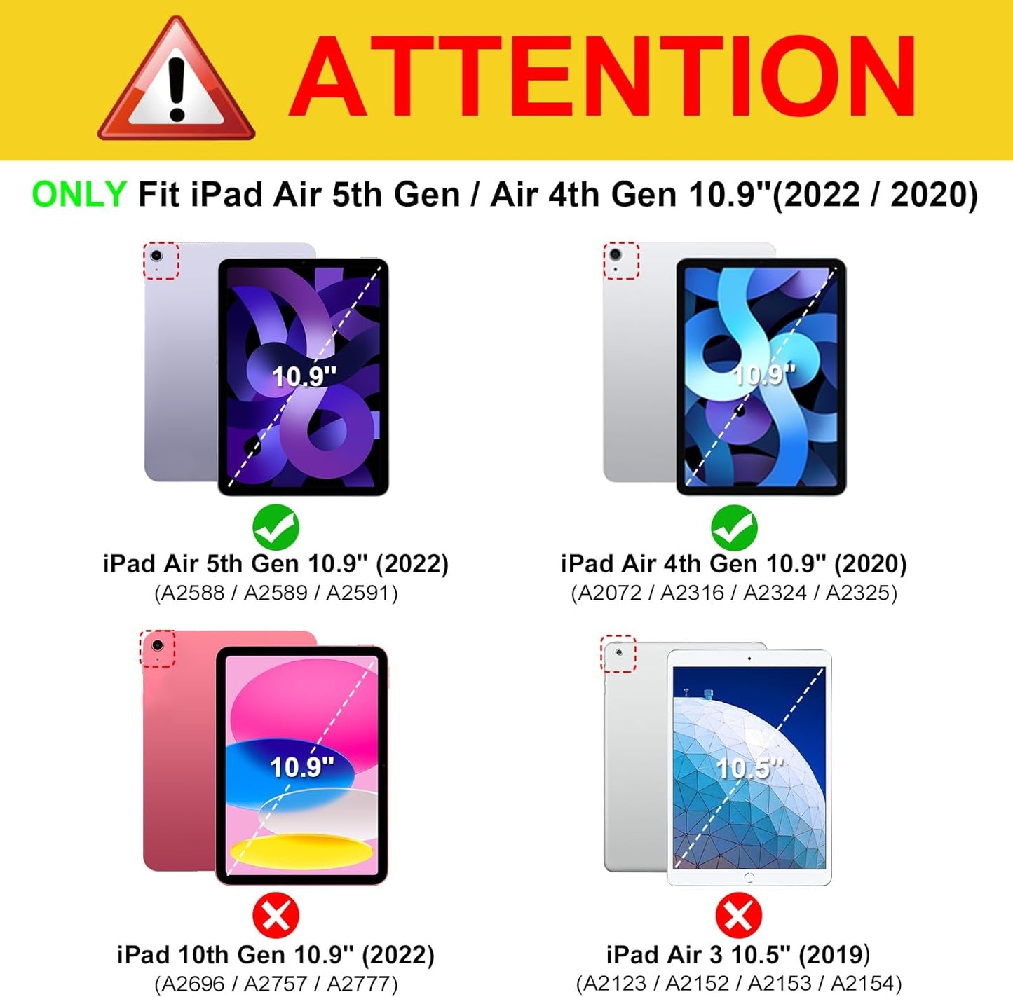 Lilac Purple Hybrid Case Compatible with iPad Air 5th & 4th Gen 2020-2022 10.9"