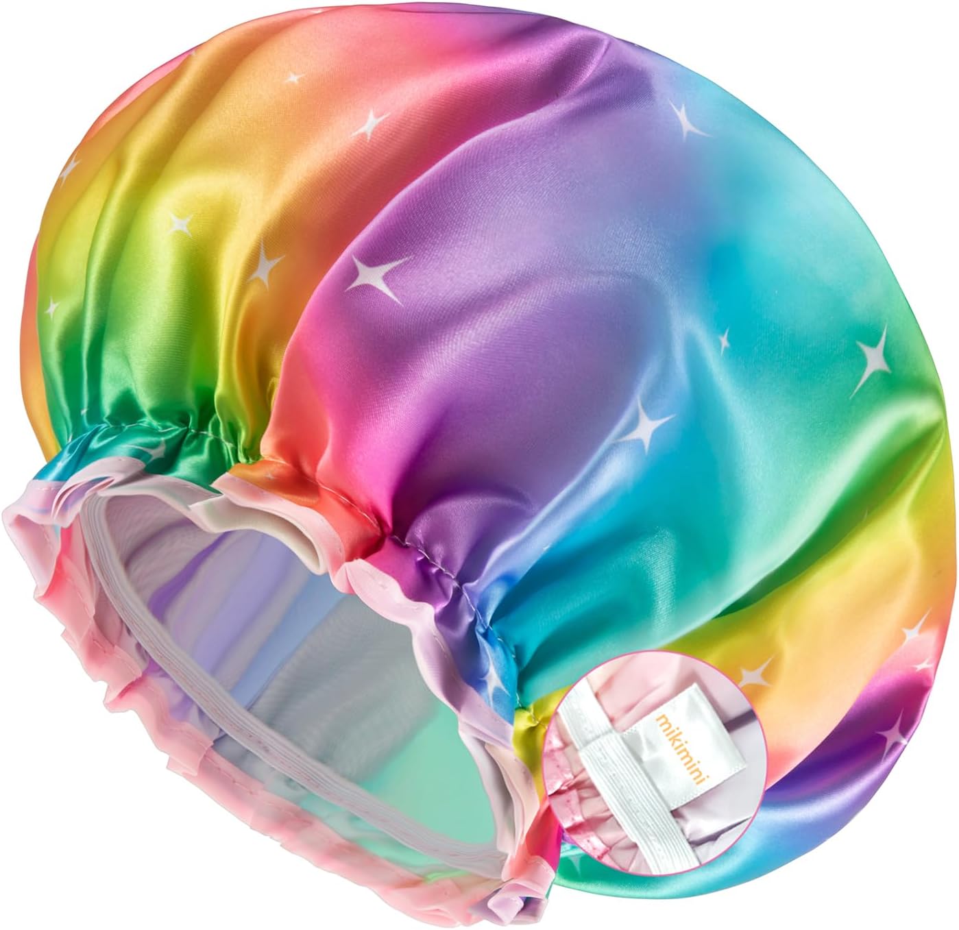 2x Rainbow Shower Cap - Medium