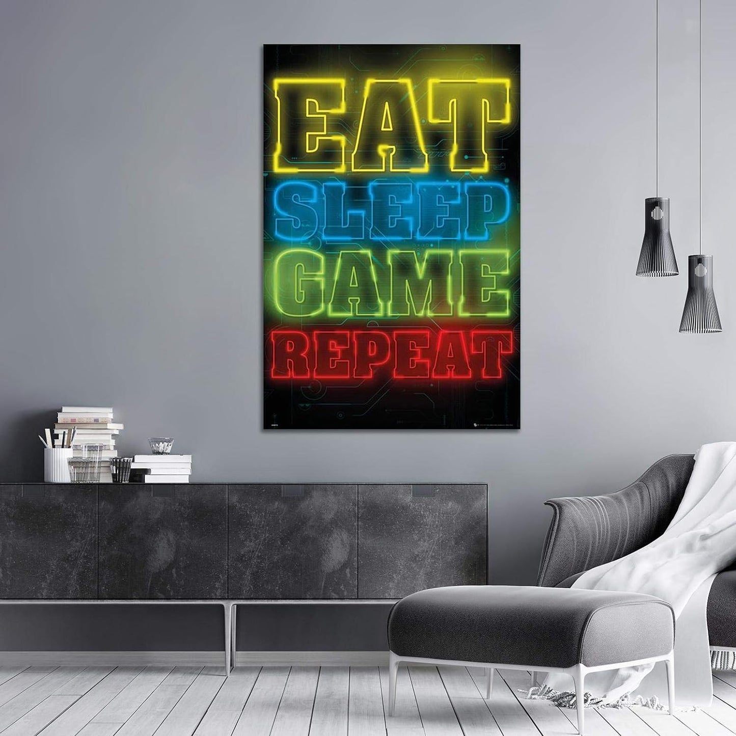 Eat Sleep Game Repeat Gaming Maxi Poster 61x91.5cm