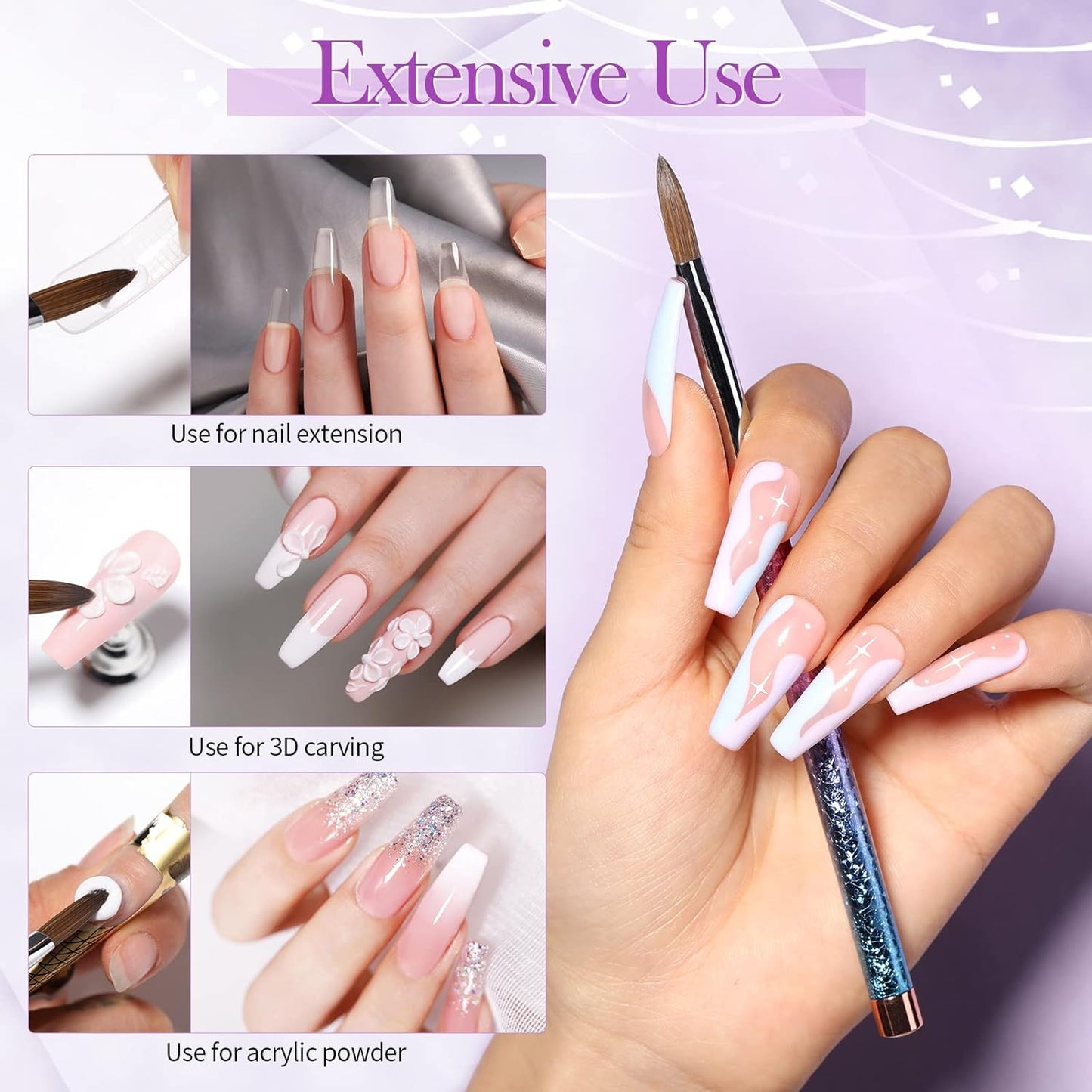 BORN PRETTY Acrylic Nail Brush 10mm