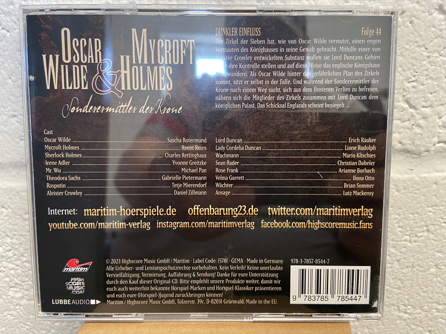 German Audio Book CD - Oscar Wilde & Mycroft Holmes - Folge 44: Dunkler Einfluss