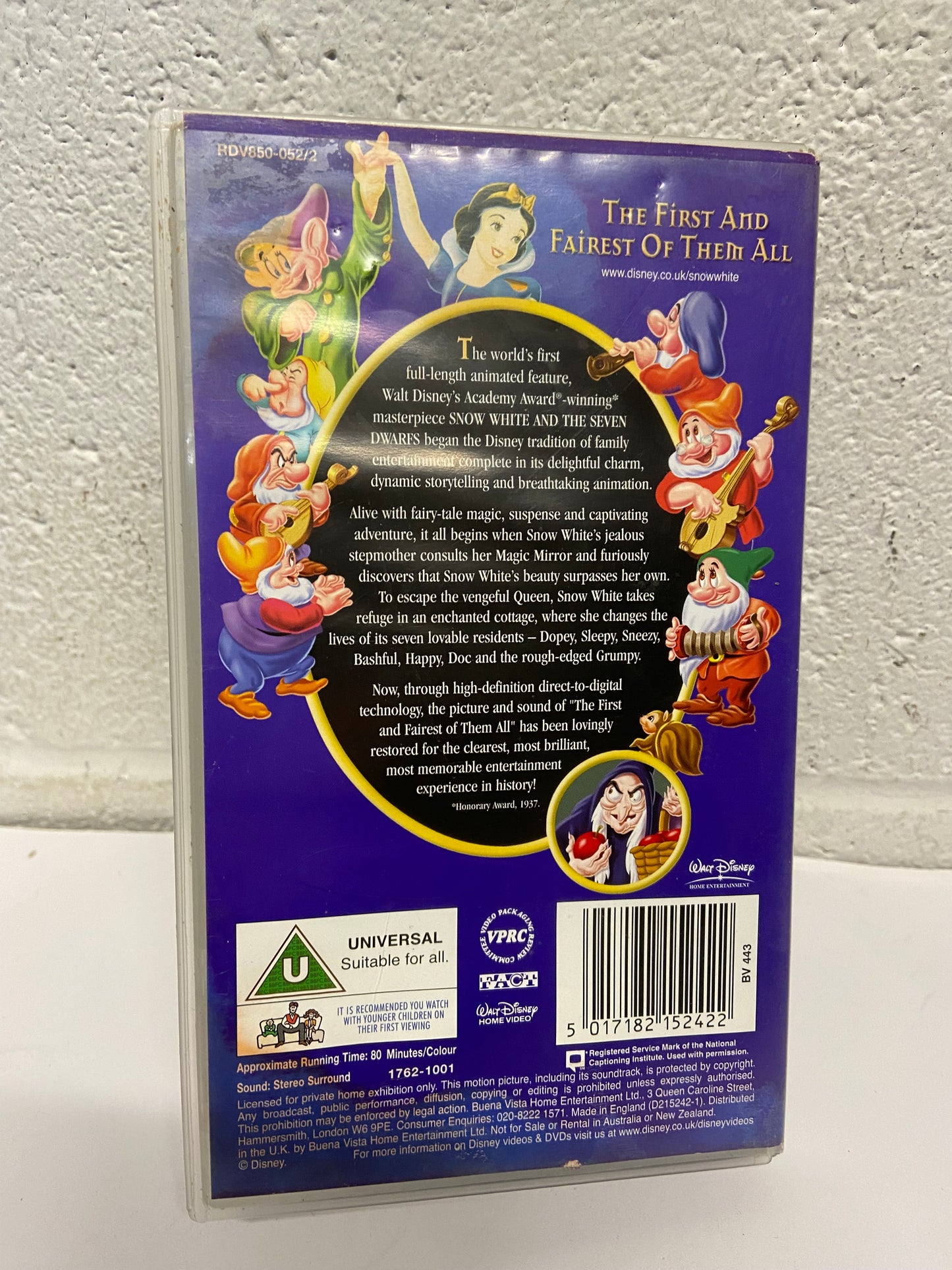 Snow White & The Seven Dwarfs VHS Decorative Light