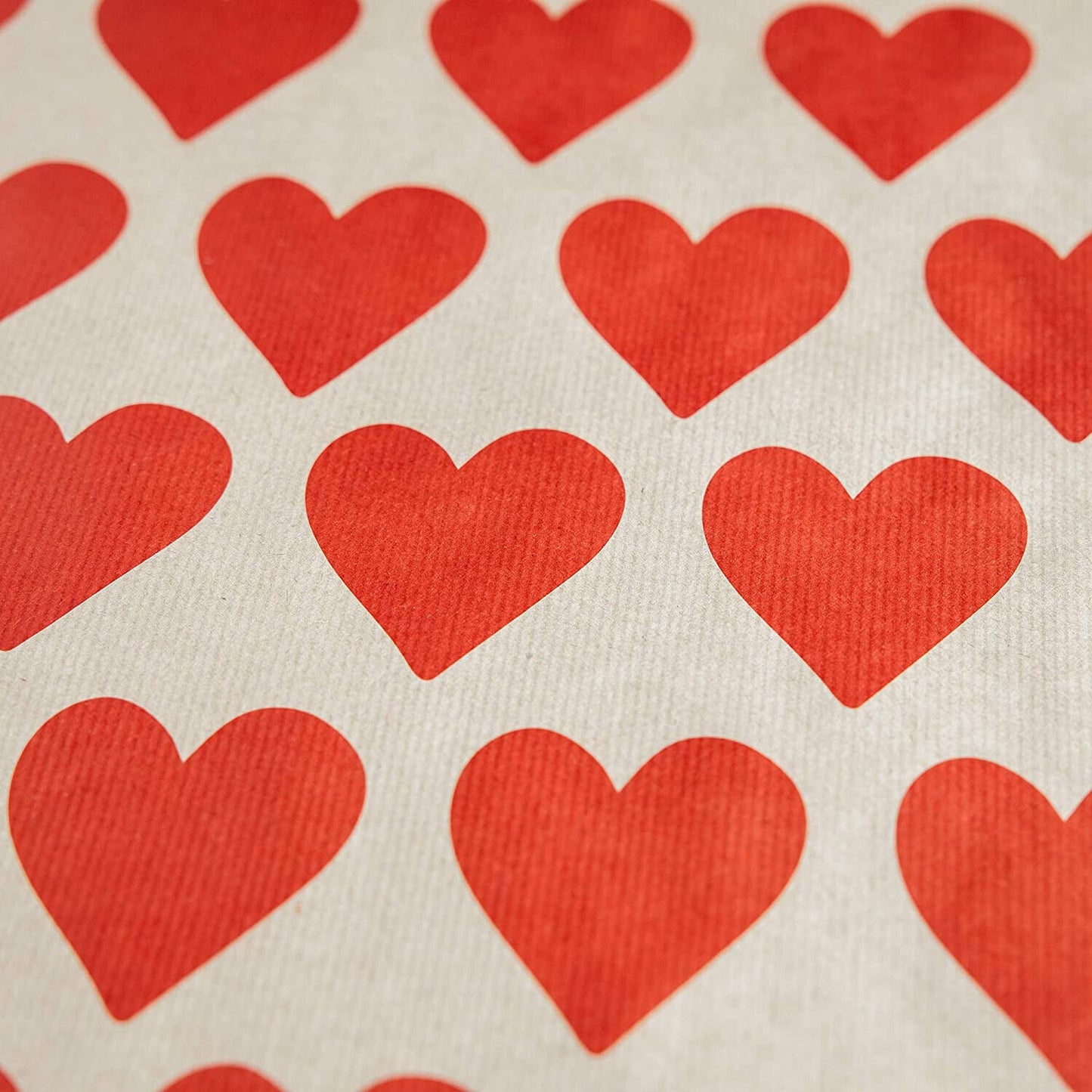 Red Heart Kraft Brown Wrapping Paper 6 Sheets 50x70cm