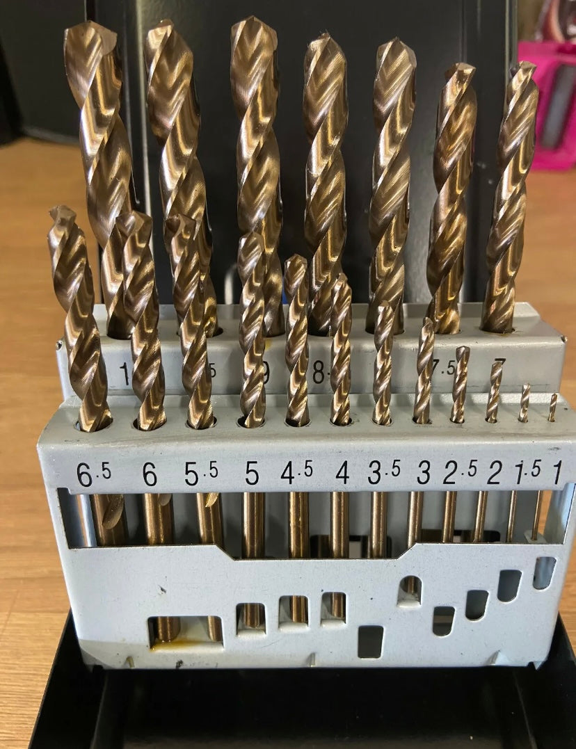 Heller 19 Piece HSS-Co Cobalt Metal Drill Bit Set 1mm-10mm