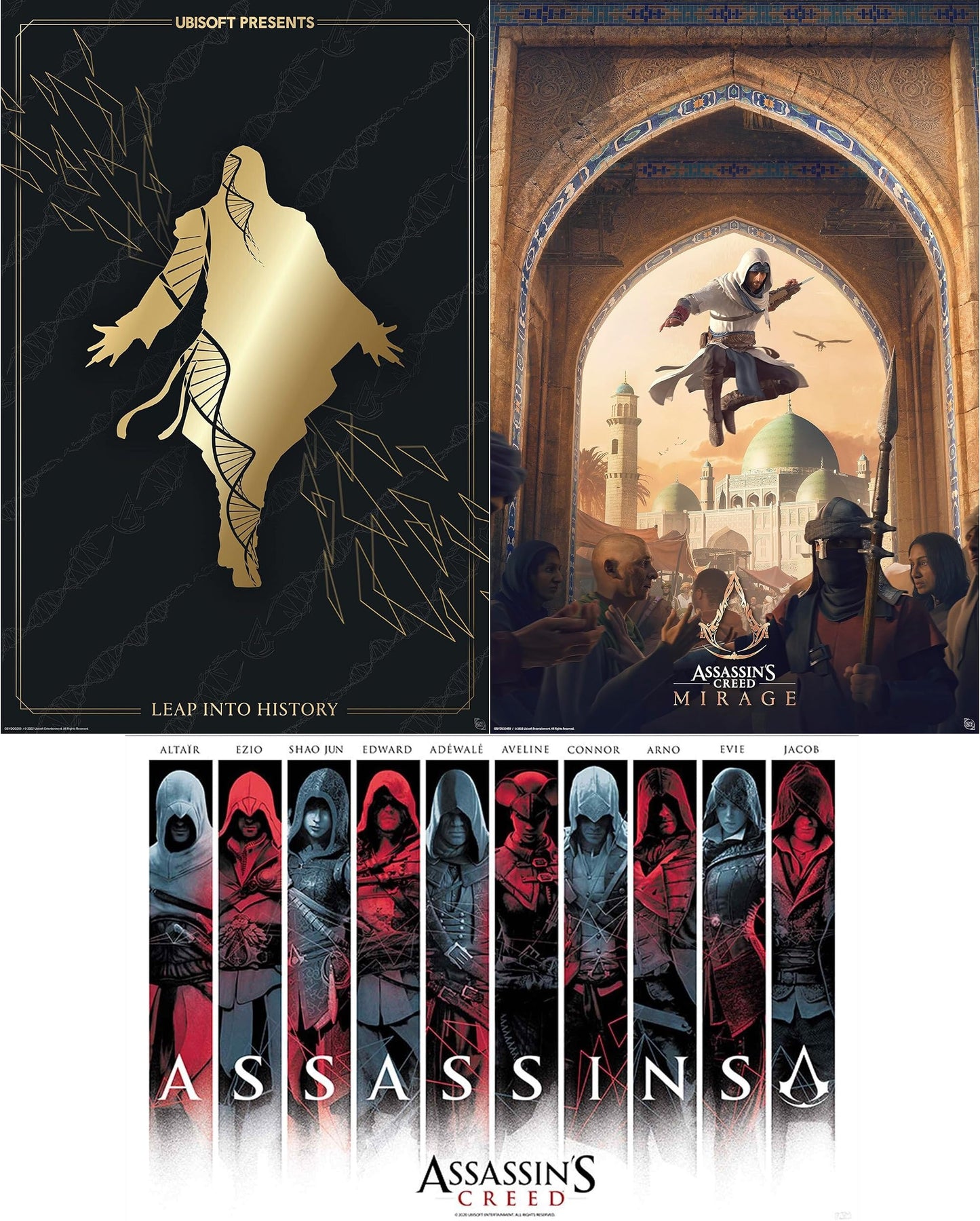 3x Assassin's Creed Maxi Poster 61x91.5cm