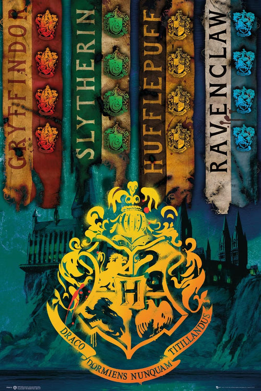 Harry Potter House Flags Maxi Poster 61x91.5cm