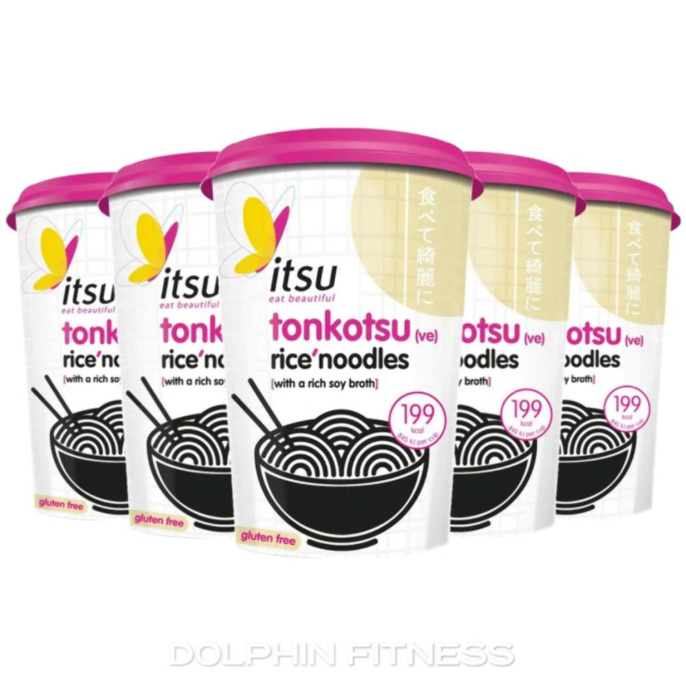 12 Pack of 63g Itsu Rice Noodles Pot Tonkotsu Gluten Free - BBE 22-01-2024