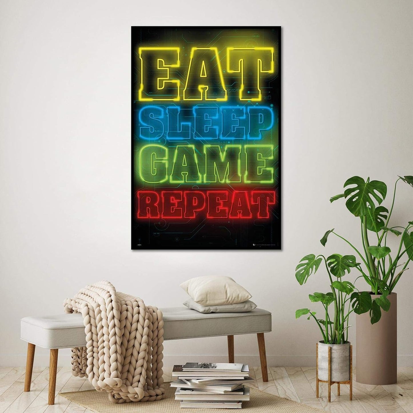 Eat Sleep Game Repeat Gaming Maxi Poster 61x91.5cm