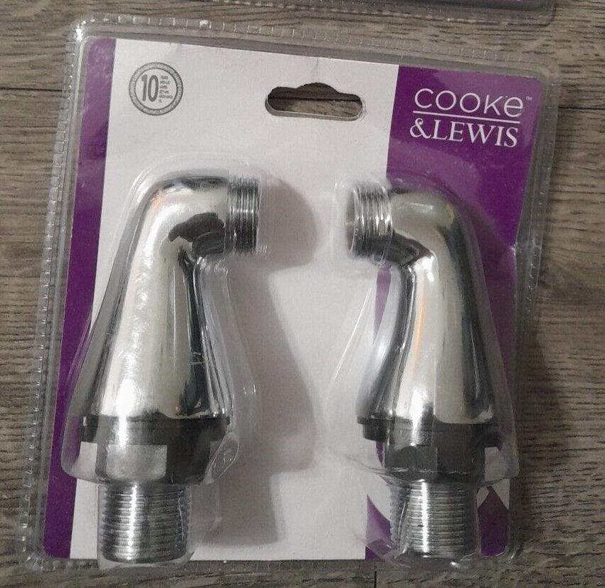 Cooke & Lewis 2 Pack Chrome Plated Tap Adaptor