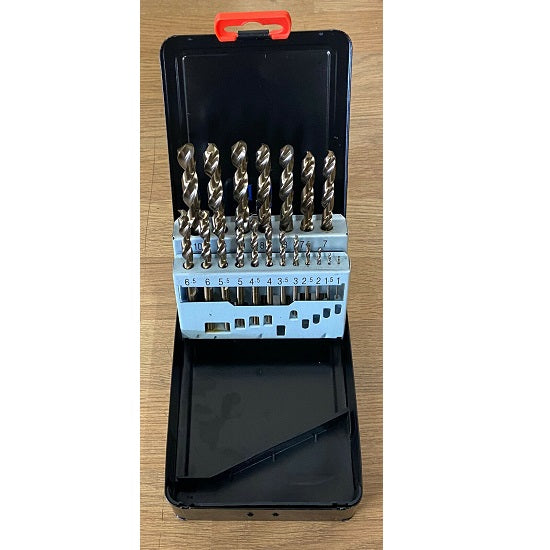 Heller 19 Piece HSS-Co Cobalt Metal Drill Bit Set 1mm-10mm