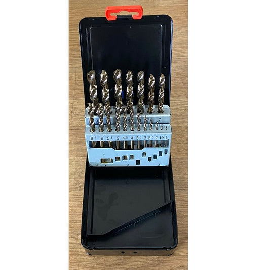 Heller 19 Piece HSS-Co Cobalt Metal Drill Bit Set 1mm-10mm