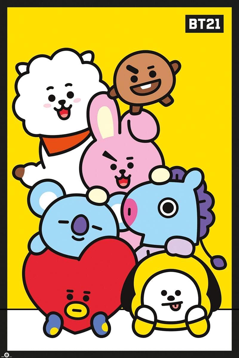 BT21 Group Pileup Yellow Maxi Poster 61x91.5cm