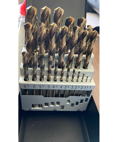 Heller 25 Piece HSS Cobalt Metal Drill Bit Set