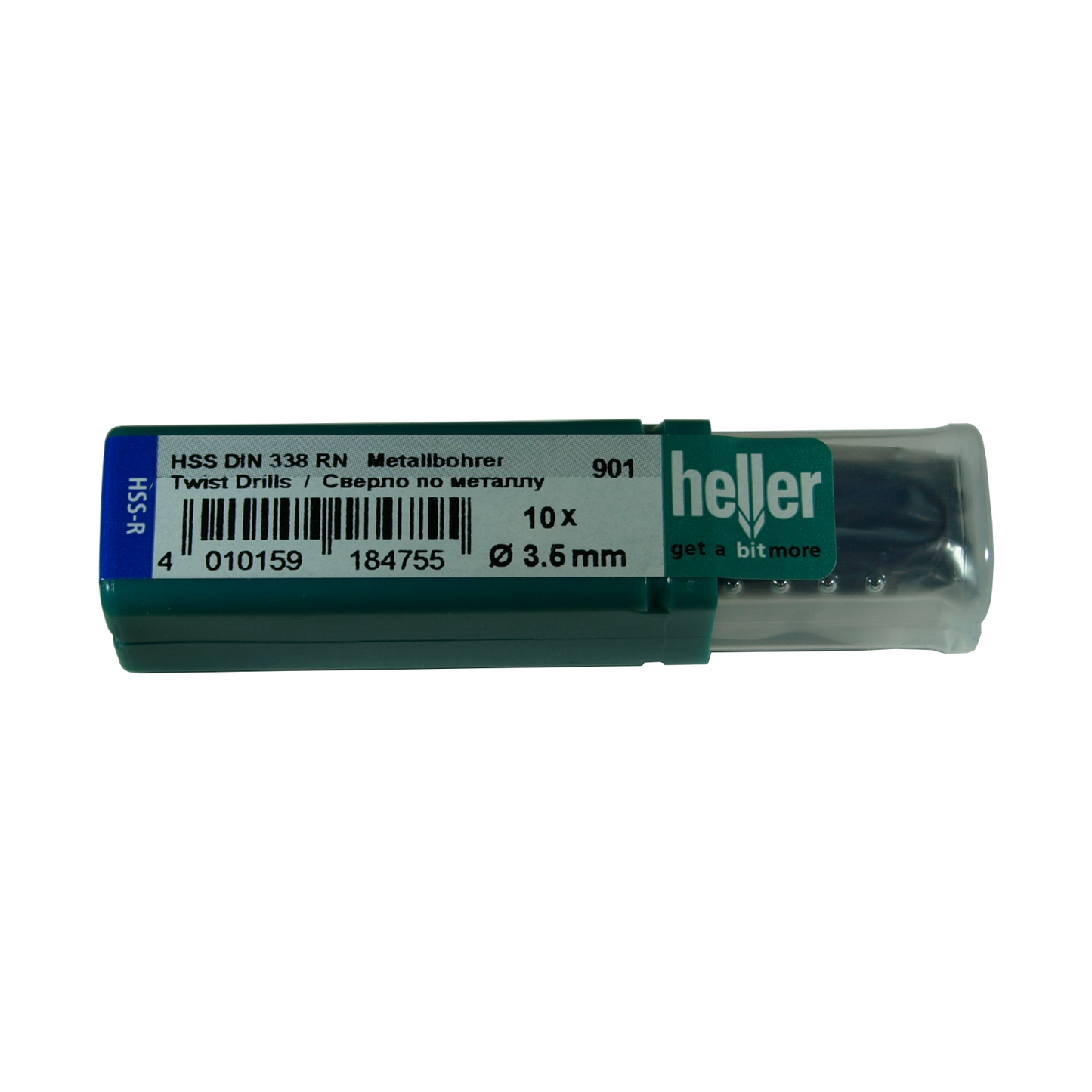 Heller HSS-R Rolled Metal Drill Bits 10 Pack