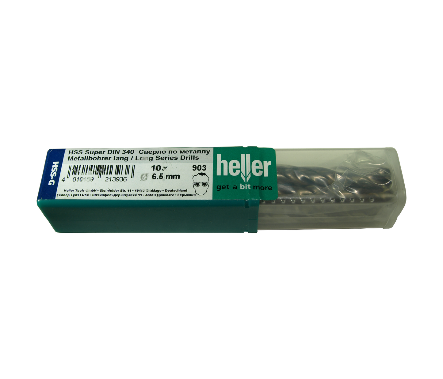 Heller HSS-G Long Series Ground Metal Drill Bits 10 Pack