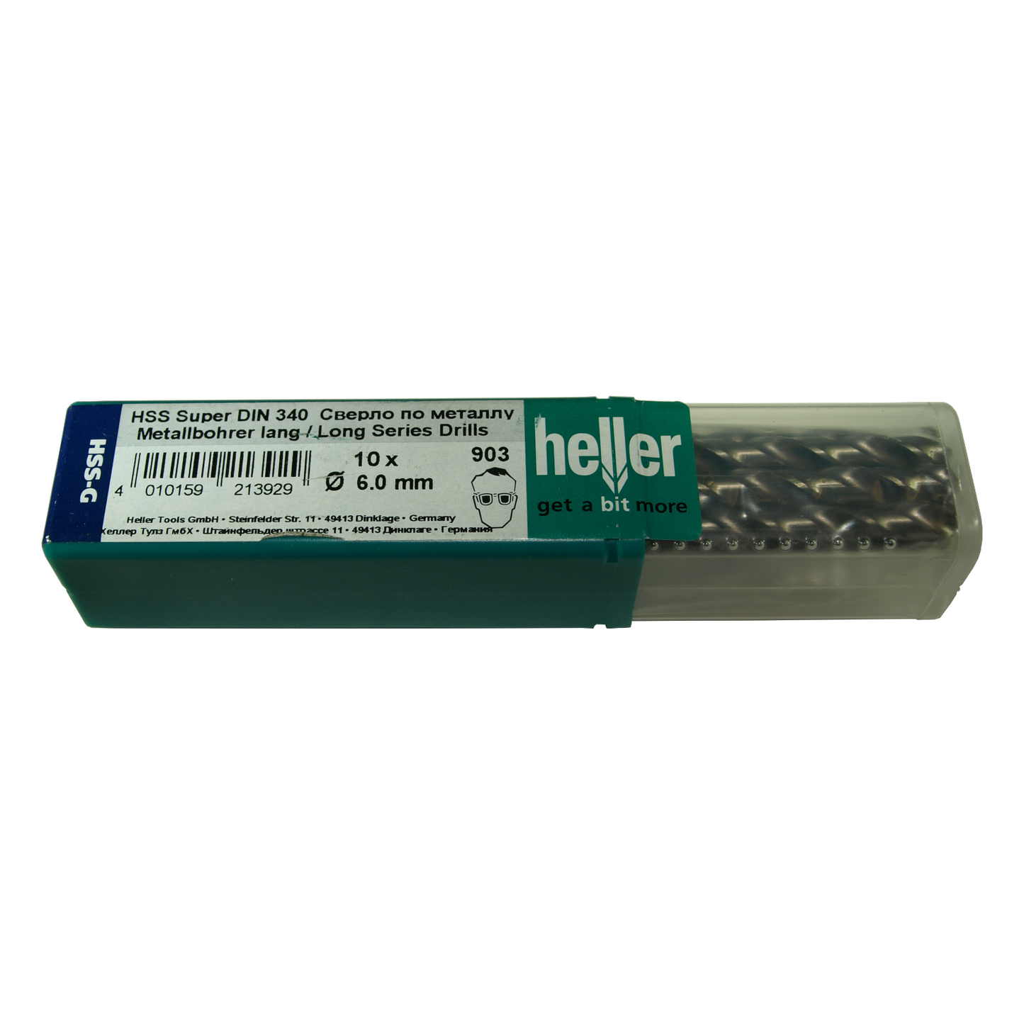 Heller HSS-G Long Series Ground Metal Drill Bits 10 Pack