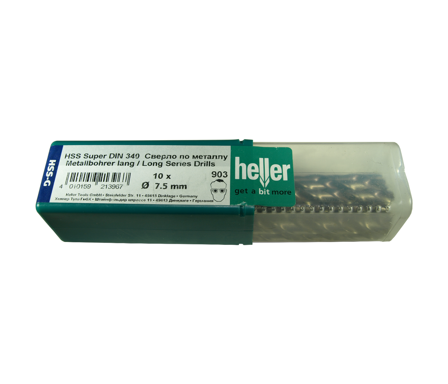 Heller HSS-G Long Series Ground Metal Drill Bits 10 Pack