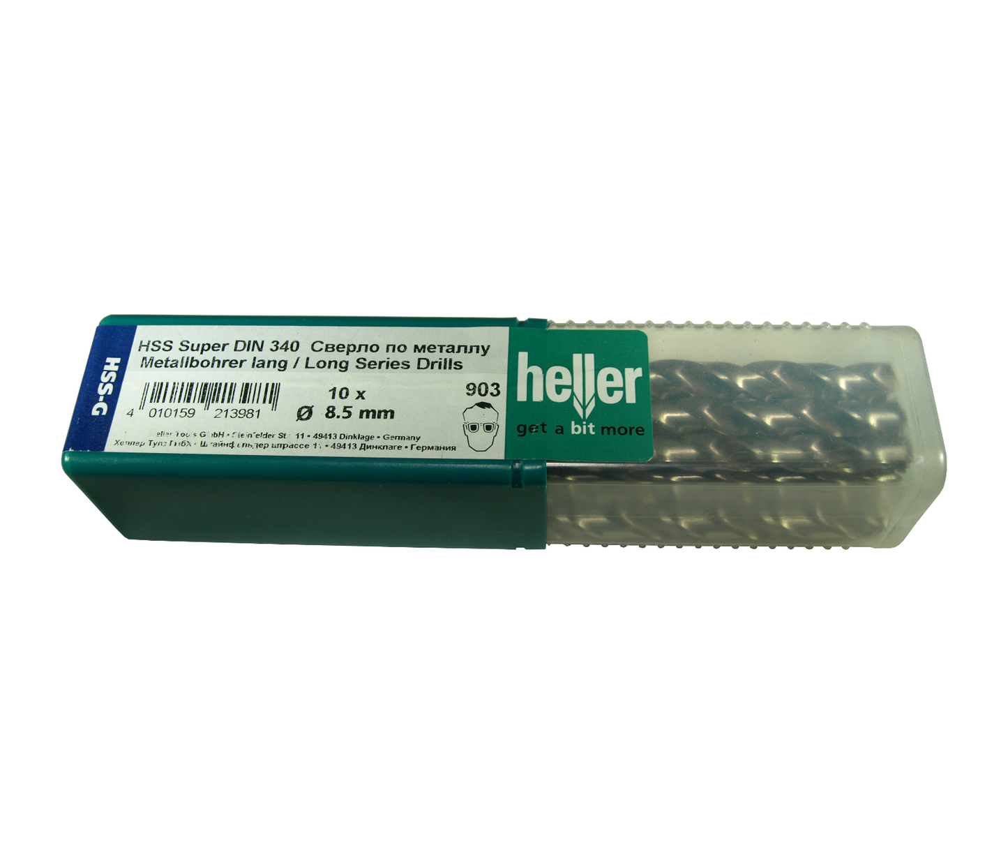 Heller HSS-G Long Series Ground Metal Drill Bits 10 Pack